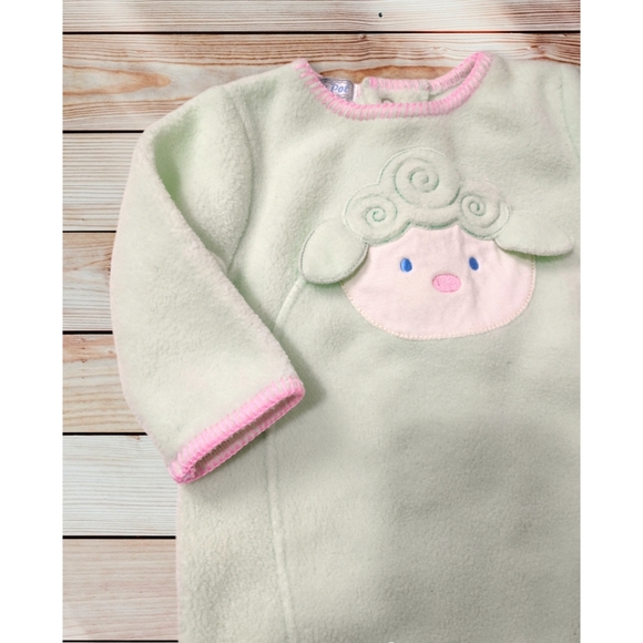 Honey Pot Baby Fleece Long Sleeves Mint Green Full Bodysuit 3 Mos - Picture 3 of 6